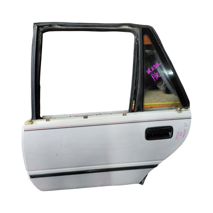 A306 - VR Holden Commodore Sedan - Passenger's Rear Door (MANUAL WINDERS) - ALASKAN WHITE #J064