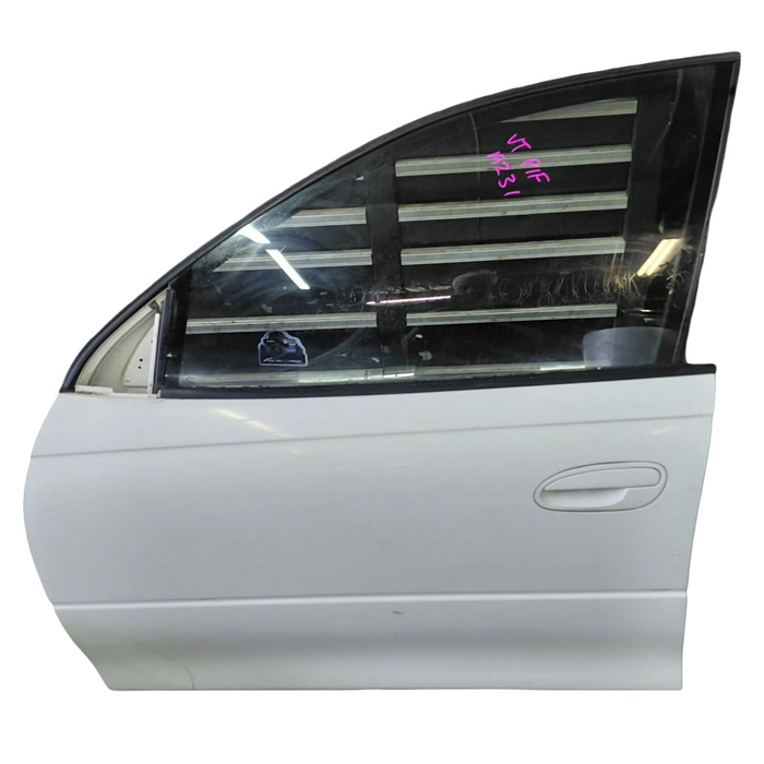 A231 - VT / VX Holden Commodore SEDAN - Front Passenger's Door (POWER WINDOWS)- HERON WHITE #J023