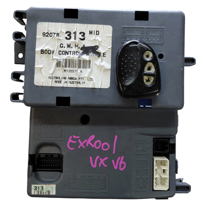 EXR001 - VX Holden Commodore Sedan V6 - Body Control Module (BCM) w/ Key Fob  CODE: 313 LVL: MID
