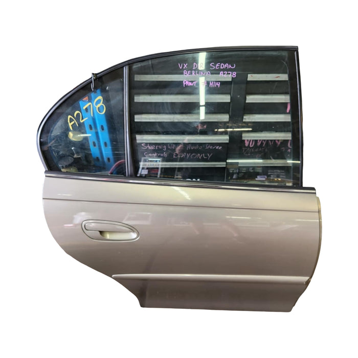 A278 - VX Holden Commodore Sedan - Door Drivers Rear with Window Glass, Regulator and Ext. Door Handle - TUNGSTEN METALLIC #H114
