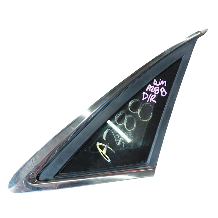 A288 - WM Holden Caprice V - DRIVERS REAR Quarter Window Glass with Chrome Trim