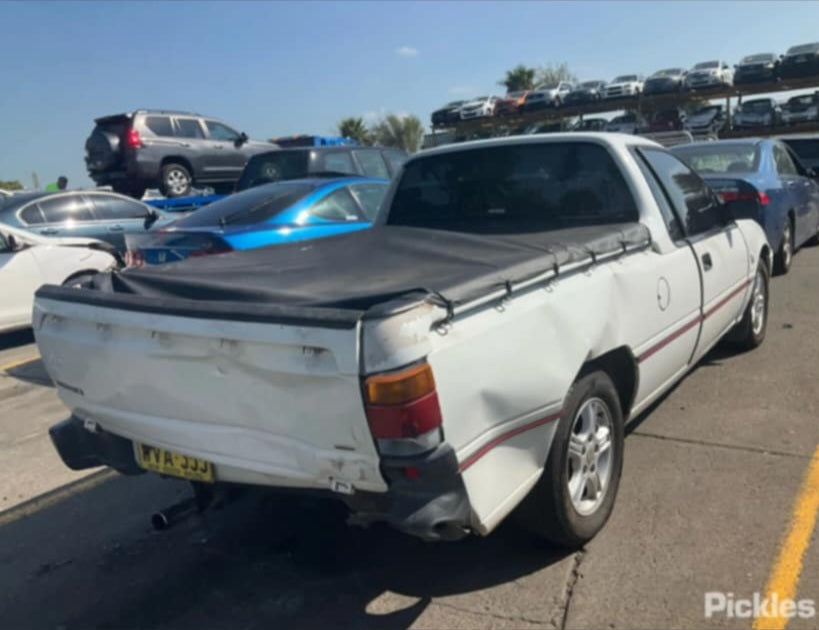 A254 - VS Holden Commodore Utility SERIES III - Ute Tub Rope Rails - Drivers Side - ALASKAN WHITE #J064