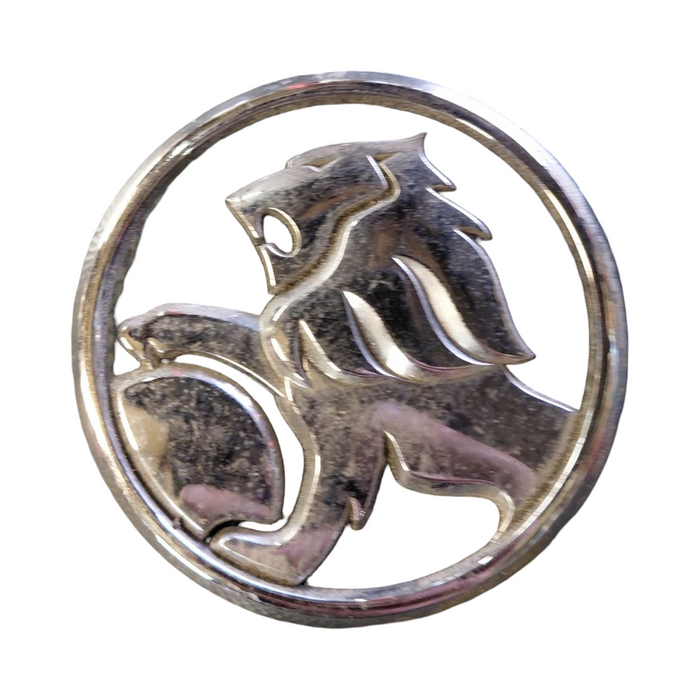PIC002 - VY/VZ Holden Commodore - "LION" Bootlid Badge Genuine - CHROME 70mm