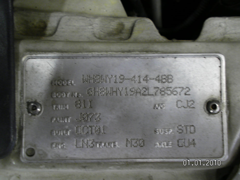 A012 - WH Holden Statesman Sedan - Rear Seats Cloth