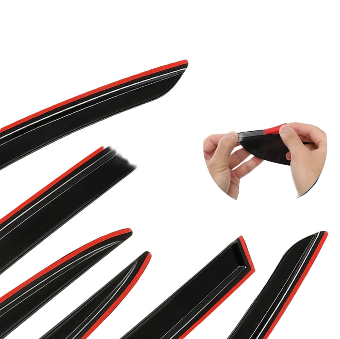 NEW - VE / VF Holden Commodore WAGON - Window Weather Shields (6 pc Set) Black