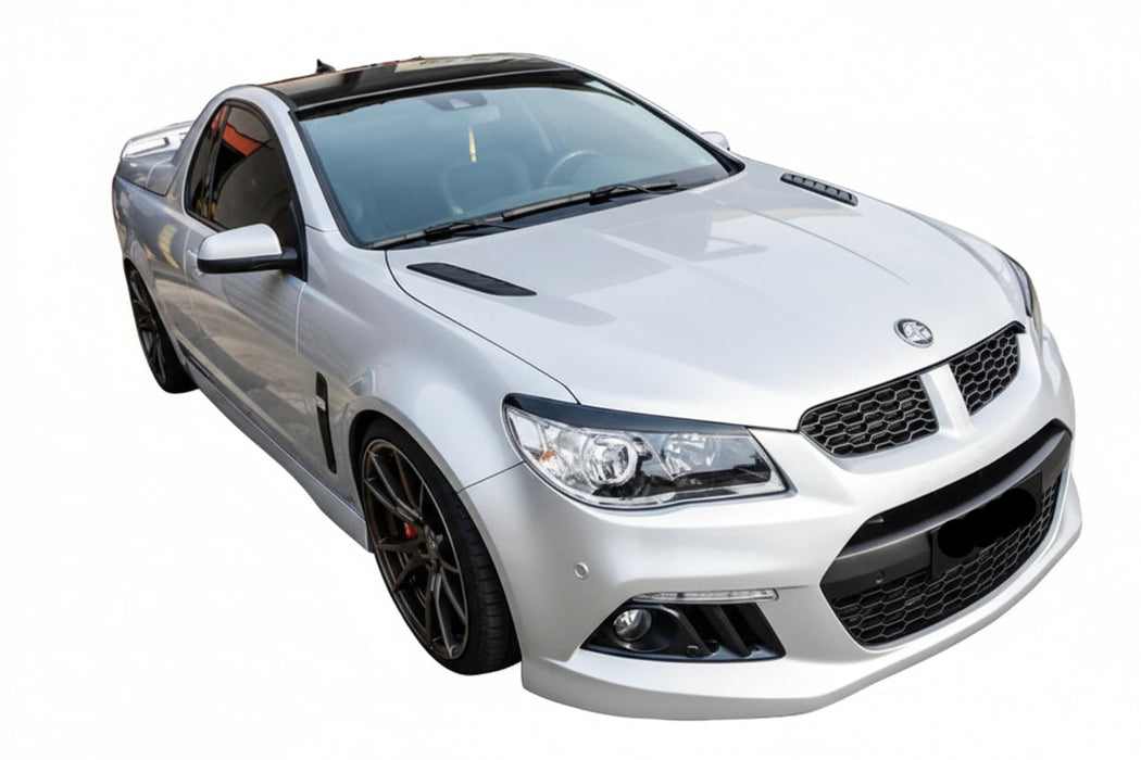 New OEM Quality VF Holden Commodore Replica Bonnet Flutes Black Gloss (pair)