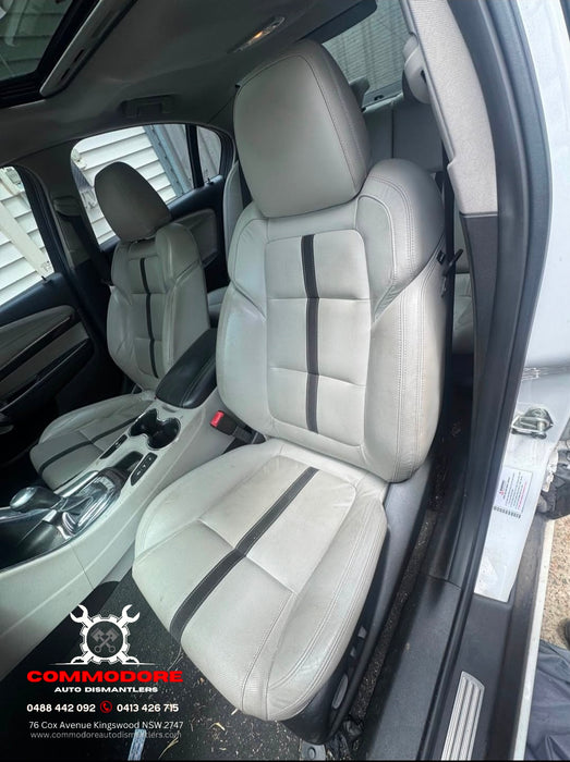VF001 - VF Holden Calais V Sedan - IVORY Perforated Leather front Seats (pair)