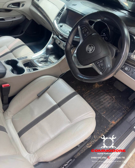 VF001 - VF Holden Calais V Sedan - IVORY perforated leather and Suede Passenger Side Dashpad / Airvent