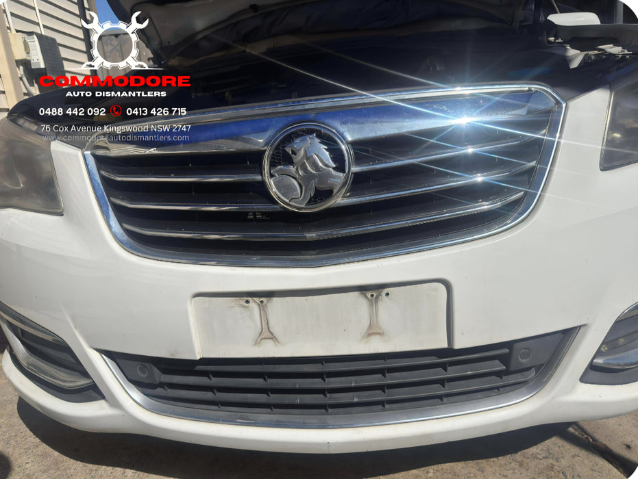 VF001 - VF Holden Calais V - GENUINE Front Bar with Grilles and DRL Lights - Heron White #679F