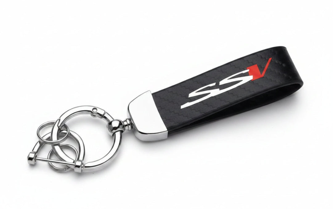 Holden SSV - Chrome Keyring with Leather Tag