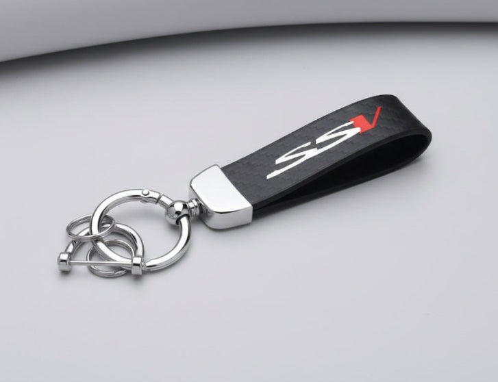 Holden SSV - Chrome Keyring with Leather Tag
