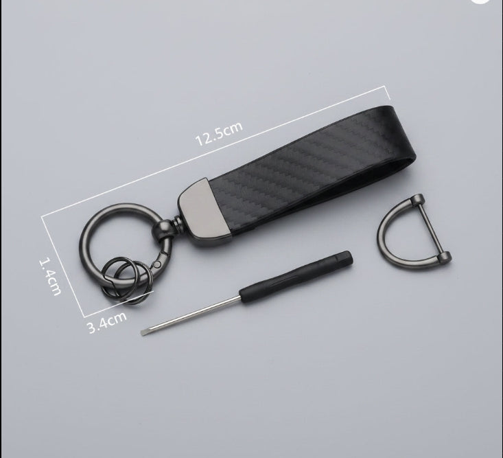 Holden SS - Chrome Keyring with Leather Tag