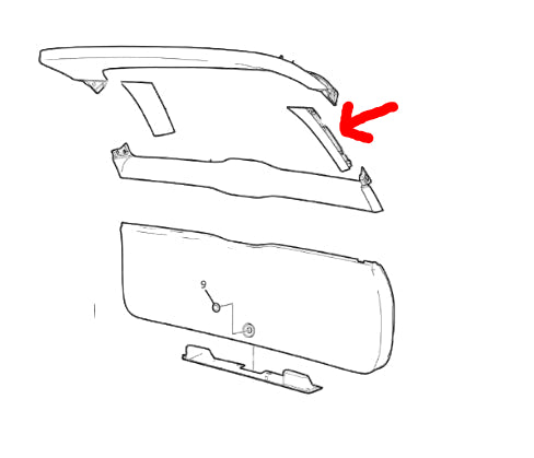 DA2-514 - VE Holden Commodore Wagon - Passenger Rear Internal D-Pillar Trim