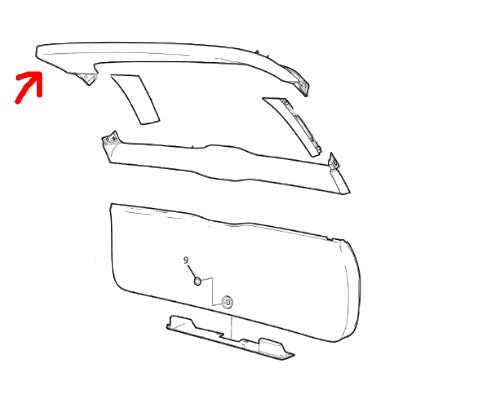 DA2-514 - VE Holden Commodore Wagon - Upper Internal Tailgate Trim