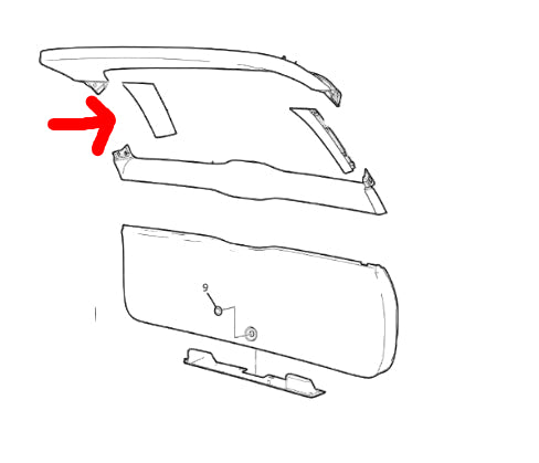 DA2-514 - VE Holden Commodore Wagon - Driver's Rear Internal D-Pillar Trim