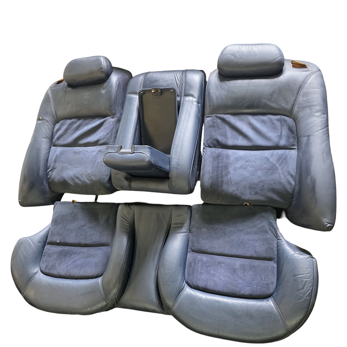 A078 - WH Holden Statesman - Rear Seat Leather / Velour Blue