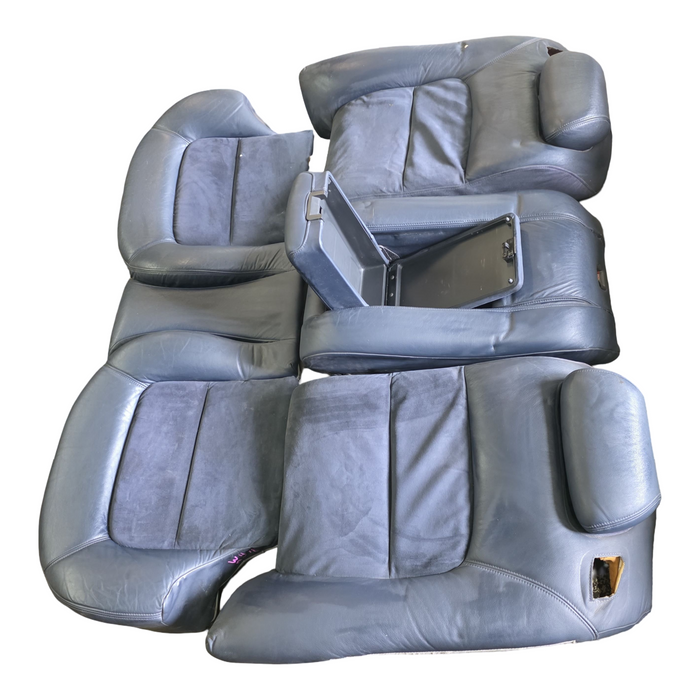 A078 - WH Holden Statesman - Rear Seat Leather / Velour Blue