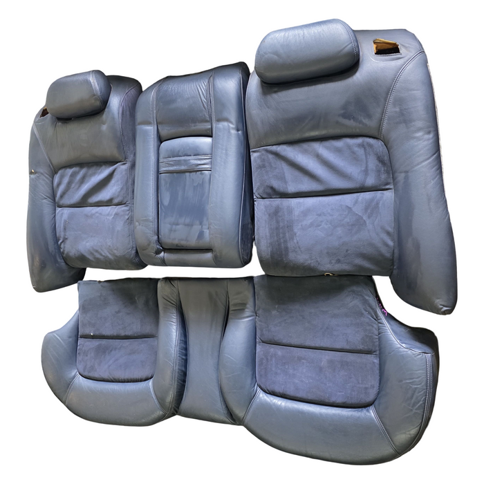 A078 - WH Holden Statesman - Rear Seat Leather / Velour Blue