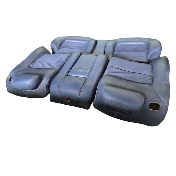 A078 - WH Holden Statesman - Rear Seat Leather / Velour Blue