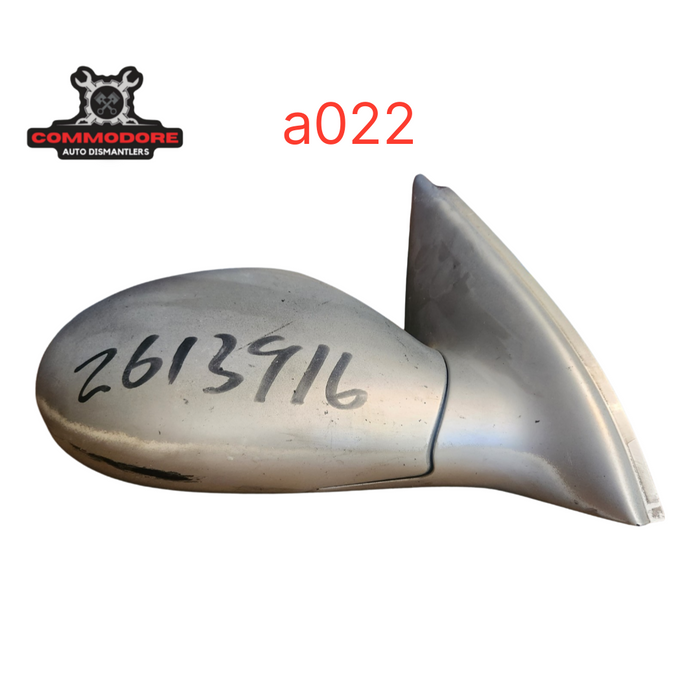 A022 - VX HOLDEN COMMODORE - Side Mirror - Driver's Side - Silver