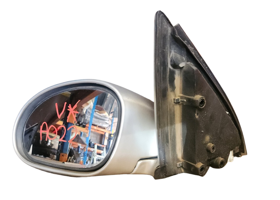 A022 - VX HOLDEN COMMODORE - Side Mirror - Driver's Side - Silver