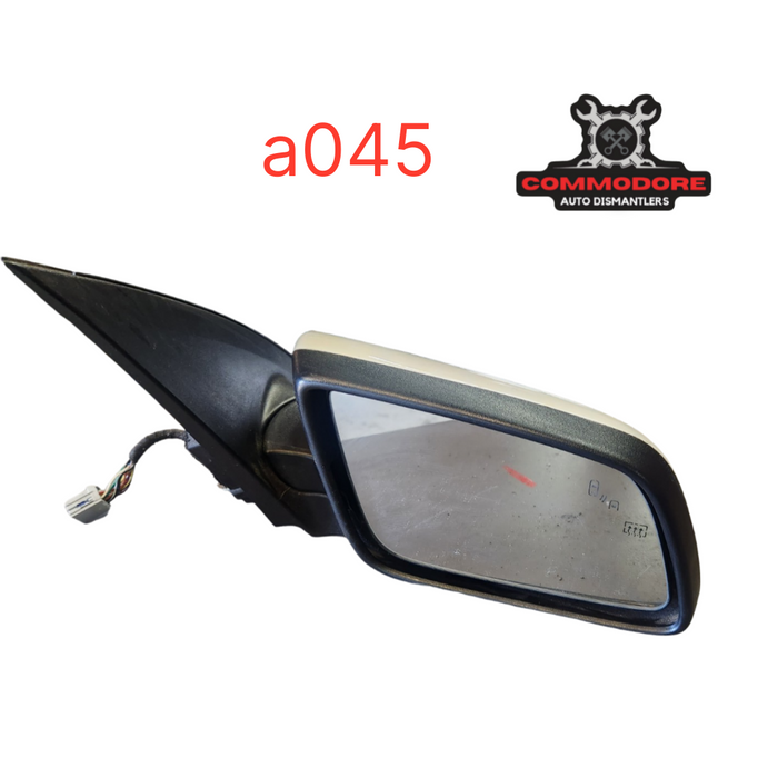 A045 - VF Holden Calais Sedan - Side Mirror Driver Side - Herron White #679F