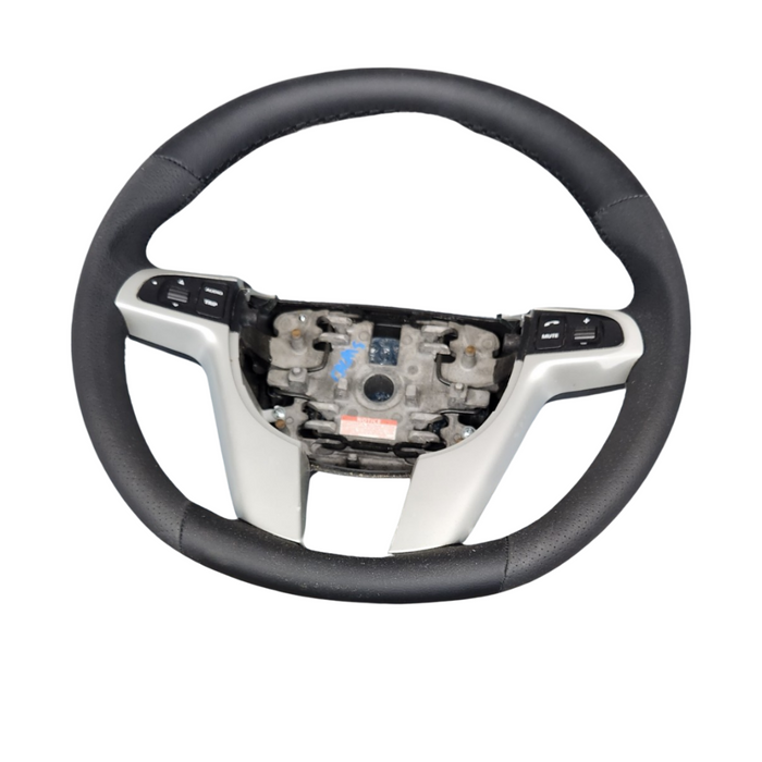 A060 - VE SERIES I Holden Calais Sedan - Refurbished Leather Steering Wheel with Silver Trim