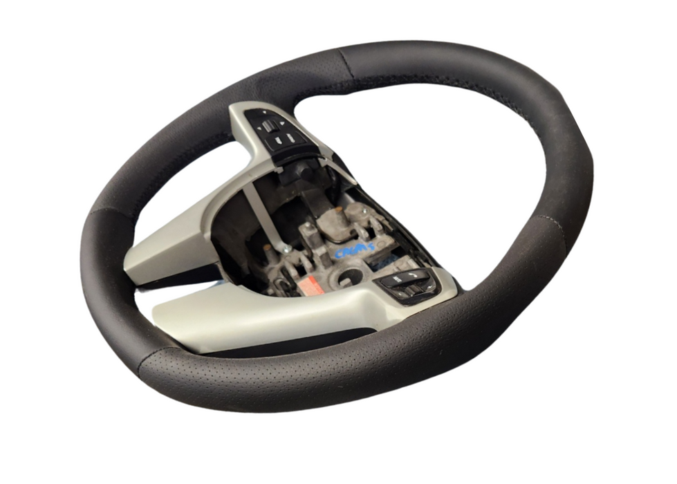 A060 - VE SERIES I Holden Calais Sedan - Refurbished Leather Steering Wheel with Silver Trim