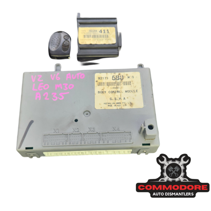 A233 - VZ HOLDEN COMMODORE - Computer Set V6 (BCM: 960 LUX, PIM #92104411, ECU & FOB) Sep/2004