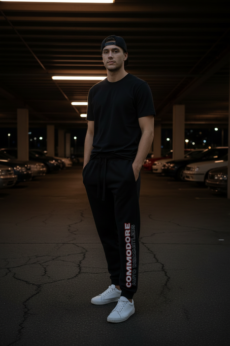 CAD - Tracksuit Pants / Sweatpants Black with Pockets and Drawer String