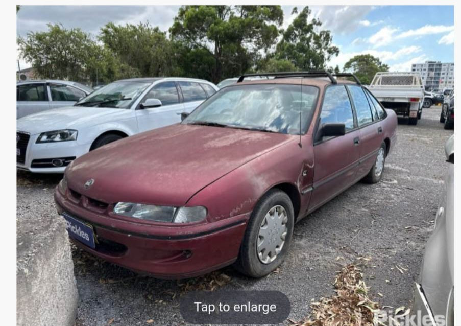 A123 - VR V6 HOLDEN COMMODORE SEDAN - PASSENGER FRONT DOOR - PAINT CODE RED