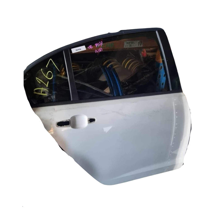 A167 - VE COMMODORE HOLDEN SEDAN - DOOR DRIVER REAR (POWER WINDOWS) - HERRON WHITE - #679F
