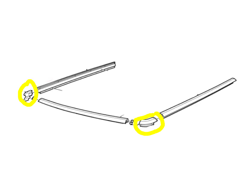 lu001 VG / VP / VR / VS Holden Commodore Utility - Tub Corner End Caps - PASSENGER & DRIVER'S SIDE